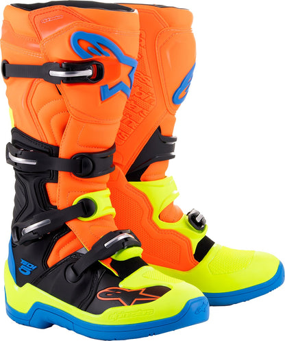 Crosstøvler Alpinestars Tech 5 Oransje - Blå - Neongul